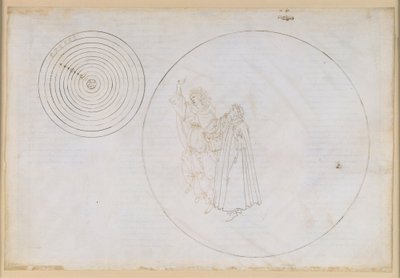 La Divina Commedia, Paradiso II. Beatrice beskriver paradiset för Dante av Sandro Botticelli