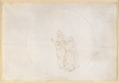 La Divina Commedia, Paradiso IX. Den tredje planetsfären (Venushimlen): Cunizza d’Romano och Folquet från Marseille förklarar för Dante sin stjärnas väsen av Sandro Botticelli