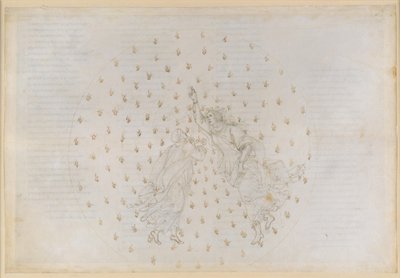 La Divina Commedia, Paradiso VI. Den andra planetsfären (Merkurius himmel): Justinianus berättar för Dante om kejsardömets historia och om de rättfärdigas själar i Merkurius av Sandro Botticelli