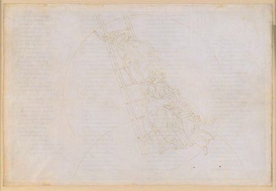 La Divina Commedia, Paradiso XXII. Den sjunde planetsfären (Saturnus himmel): Den helige Benedikts berättelse; uppstigningen via Jakobs stege till den fasta stjärnhimlen av Sandro Botticelli