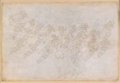La Divina Commedia, Paradiso XXIX. Den nionde sfären (Kristallhimlen eller Primum Mobile): Beatrice undervisar Dante om änglarnas skapelse och väsen av Sandro Botticelli