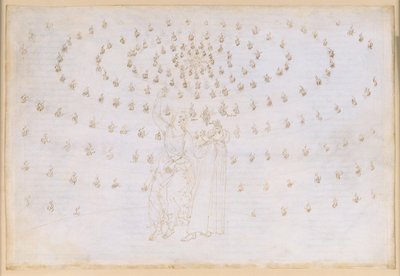 La Divina Commedia, Paradiso XXV. Åttonde sfären (faststjärnhimlen): Jakobus prövar Dante i den andra teologiska dygden, hoppet; uppenbarelsen av evangelisten Johannes och hans tal om varelsernas tillstånd i paradiset; Dantes bländning av Sandro Botticelli