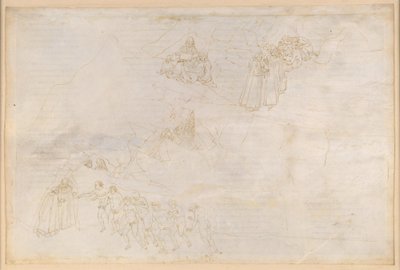 La Divina Commedia, Purgatorio IV. Förpurgatoriet: Öring, sockelmassivet och mittzonen; de försumligas uppstigning och botgöring av Sandro Botticelli