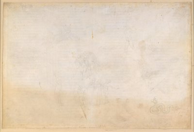 La Divina Commedia, Purgatorio VIII. Förpurgatoriet, mellersta zonen: De försumliga furstarnas dal; Frestelsen av ormen; Samtal med Nino Visconti och Currado Malaspina av Sandro Botticelli