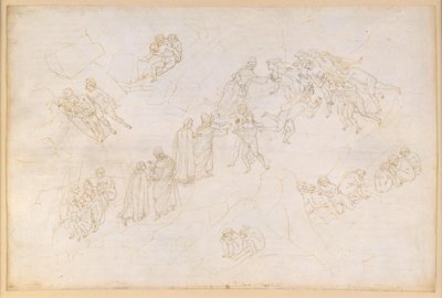 La Divina Commedia, Purgatorio V. Förpurgatoriet, mellersta zonen: De som försummat sina plikter och dött till följd av ett våldsdåd av Sandro Botticelli