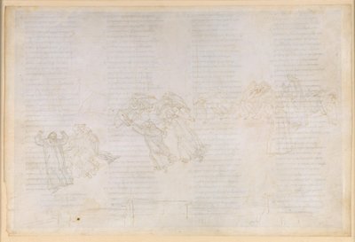 La Divina Commedia, Purgatorio XIV. Purgatoriets andra ring: botgöring för avund och skadeglädje; samtal mellan Guido del Duca och Rinieri da Calboli av Sandro Botticelli