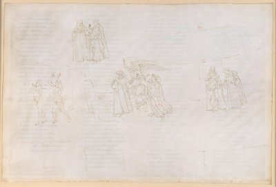 La Divina Commedia, Purgatorio XVII. Uppstigningen till den fjärde cirkeln i skärselden: Vergilius förklarar skärselden för Dante av Sandro Botticelli