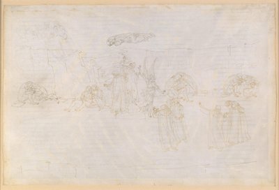 La Divina Commedia, Purgatorio XV. Uppstigningen till purgatoriets tredje ring: Ängeln framför trappan; Dantes visioner om mildhet av Sandro Botticelli