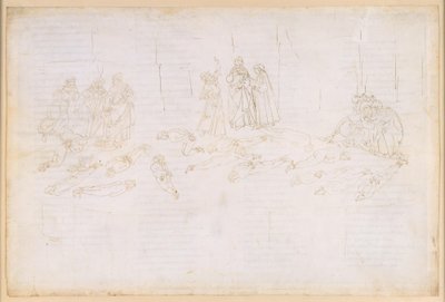 La Divina Commedia, Purgatorio XXI. Purgatoriets femte ring: De girigas och slösarnas botgöring; Statius träder fram av Sandro Botticelli