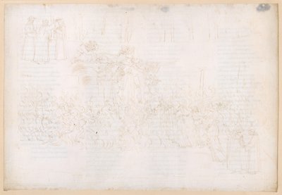 La Divina Commedia, Purgatorio XXVII. Uppstigningen till det jordiska paradiset: Vägen genom elden; Drömmen på trapporna till det jordiska paradiset; Dantes kröning av Sandro Botticelli