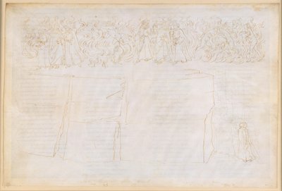 La Divina Commedia, Purgatorio XXV. Uppstigningen till purgatoriets sjunde ring: Undervisning om skuggornas kroppslighet; de lustfylldas botgöring av Sandro Botticelli