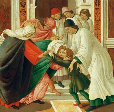 Lev och. Mirakel d. St. Zenobius (uppväcker de döda) av Sandro Botticelli