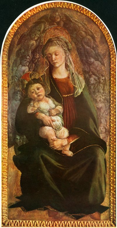 Madonna in Glory with Seraphim, c1469-1470, 1937. av Sandro Botticelli