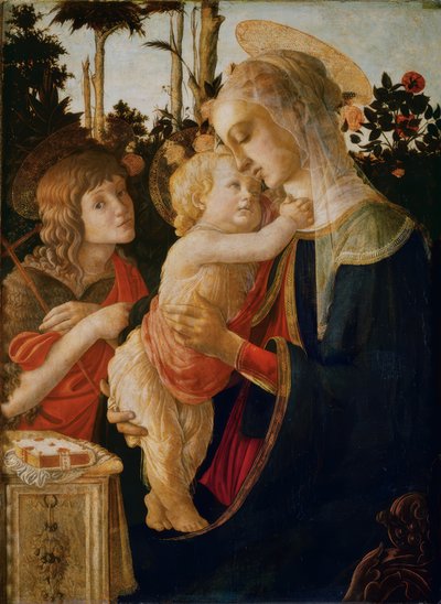 Madonna med barnet och Johannesknaben av Sandro Botticelli