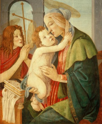 Madonna med barnet och Johannesknaben av Sandro Botticelli