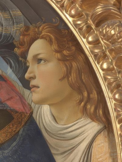 Maria med barn och fem änglar av Sandro Botticelli