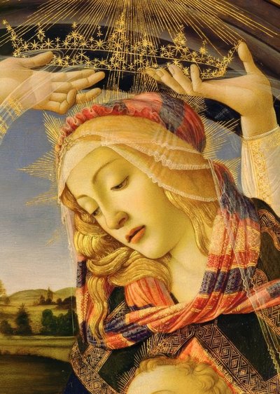 Maria med barnet och fem änglar av Sandro Botticelli