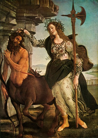 Pallas och kentauren, c1480-1485, 1937. av Sandro Botticelli