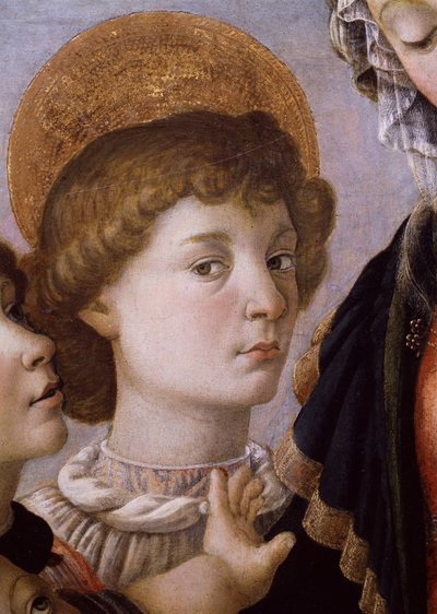 Johannes från Jungfrun och barnet (tempera på trä) av Sandro Botticelli
