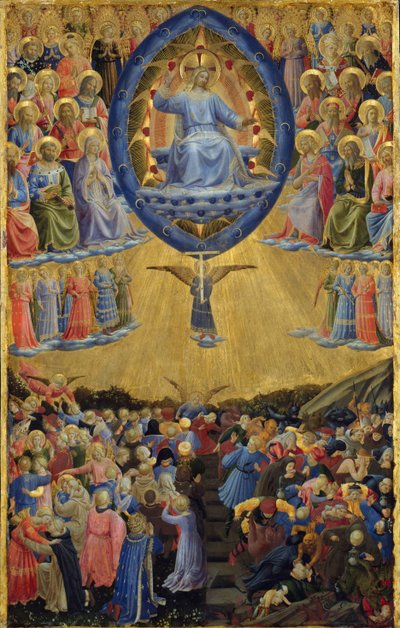 The Last Judgment Winged Altar, Central Panel, tidigt 1400-tal av Sandro Botticelli