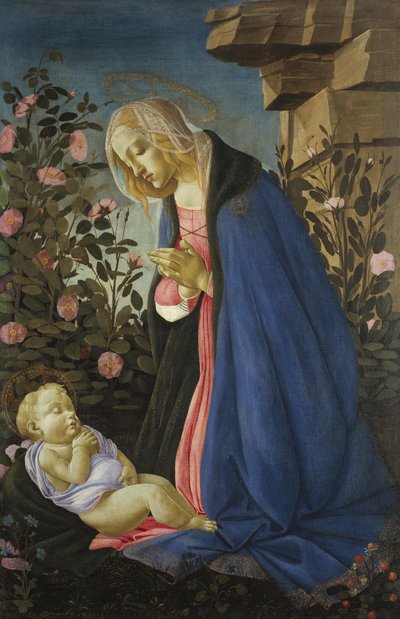 Jungfrun tillber det sovande Jesusbarnet av Sandro Botticelli
