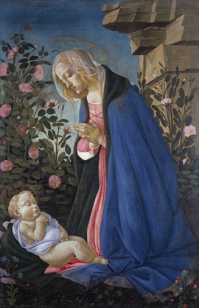 Jungfrun tillber det sovande Jesusbarnet av Sandro Botticelli