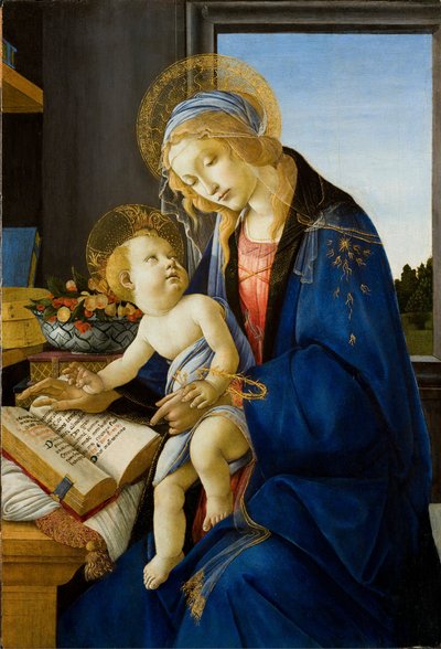 Jungfrun och barnet (Bokens madonna) av Sandro Botticelli