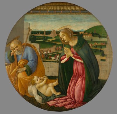The Adoration of the Child, c.1500 (tempera på panel) av Sandro and workshop Botticelli