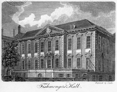 Fishmongers Hall, City of London, 1811. av Sands