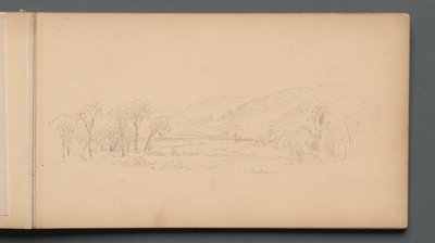 Skissbok, sidan 06: "Gorham" (Maine) av Sanford Robinson Gifford