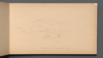 Skissbok, sida 12: Vita bergen från foten av Randolph Hill, 1859. av Sanford Robinson Gifford