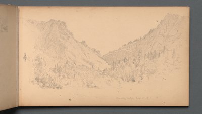 Skissbok, sidan 18: Dixville Notch, 4 september, 89, 1859. av Sanford Robinson Gifford