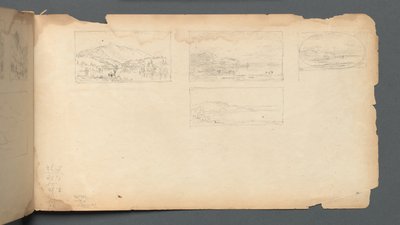 Skissbok, sidan 40: Landskap i Maine av Sanford Robinson Gifford