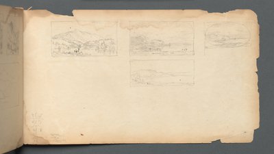 Skissbok, sida 40: Maine Landscape, 1859. av Sanford Robinson Gifford