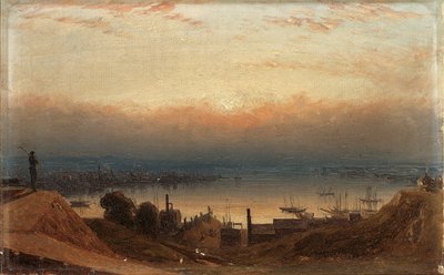 The Basin of the Patapsco från Federal Hill, Baltimore av Sanford Robinson Gifford