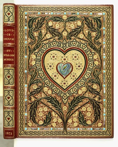 Framsidan av boken "Love is Enough or The Freeing of Pharamond" av William Morris av Sangorski and Sutcliffe