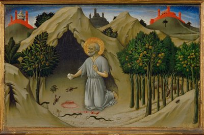 Sankt Jerome botfärdig... av Sano di also Ansano di Pietro di Mencio Pietro