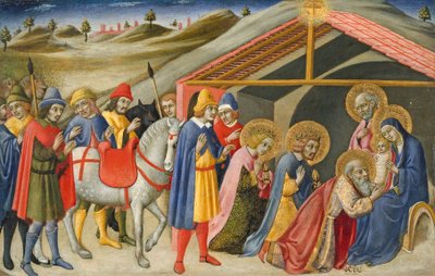 De vise kungarnas tillbedjan, ca 1470 (tempera och guld på trä) av Sano di also Ansano di Pietro di Mencio Pietro