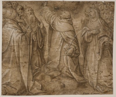 Sts Dominic, Katarina av Siena och en grupp andra helgon av Sante Creara de Fochegioli