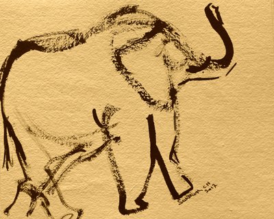 Abstrakt elefantteckning av Santhosh ch