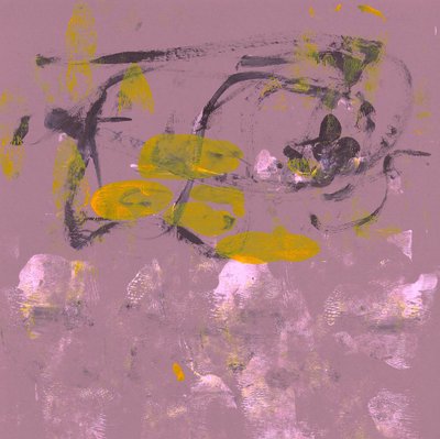 Abstrakta malva- och guldstreck av Santhosh ch