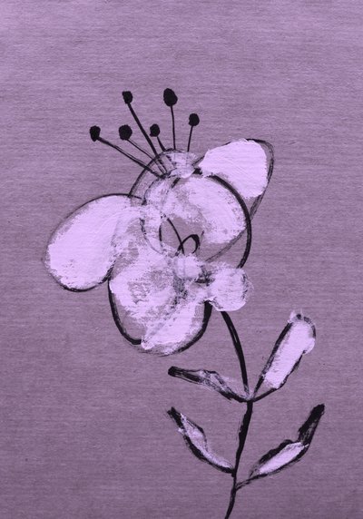Abstrakt lila blomning av Santhosh ch