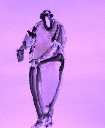 Abstrakt lila figur av Santhosh ch