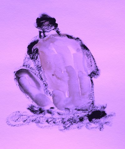 Kontemplativ lila akt av Santhosh ch