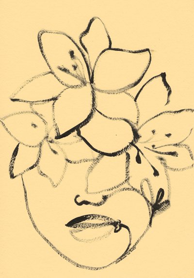 Minimalistiskt blomsteransikte av Santhosh ch