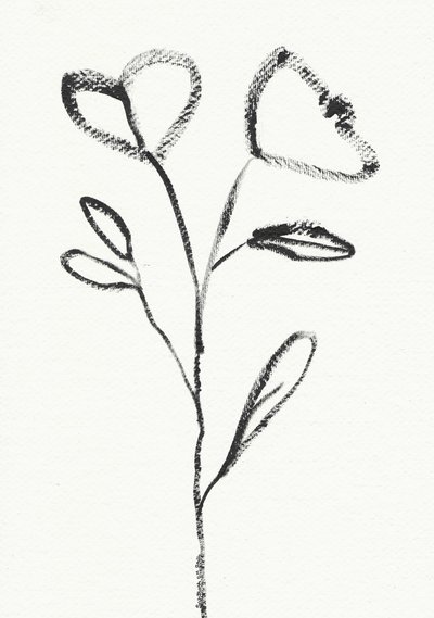 Minimalistisk blomsterskiss av Santhosh ch