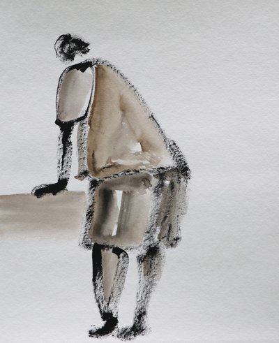 Minimalistisk lutande figur av Santhosh ch