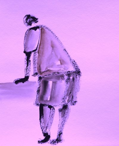 Studie av en eftertänksam figur av Santhosh ch