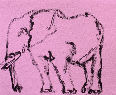 Skiss av en rosa elefant av Santhosh ch