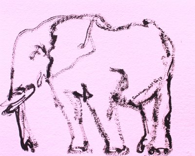 Skiss av en rosa elefant av Santhosh ch